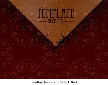 Royal vintage cover in editable vector format