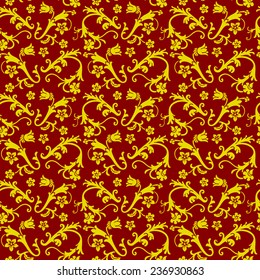 Royal vintage floral seamless pattern