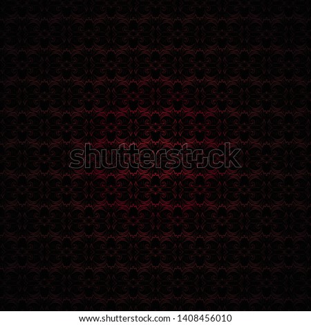 Royal, vintage, Gothic background in dark red and black with a classic Baroque pattern, Rococo, Damascus style. vector illustration EPS 10