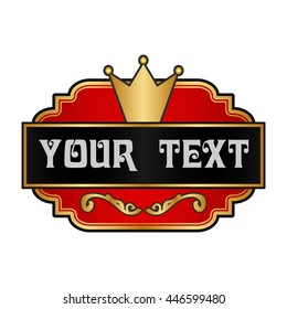 royal vintage label.