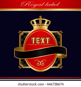 royal vintage label.