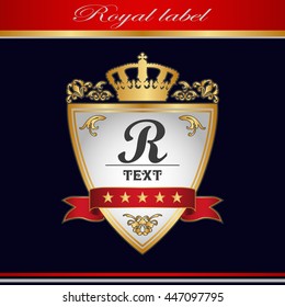 royal vintage label.