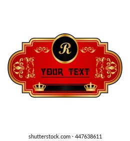 royal vintage label.