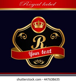 royal vintage label.