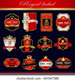 royal vintage label. set