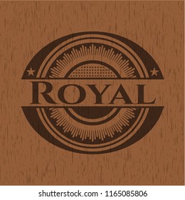 Royal vintage wood emblem