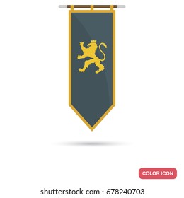 Royal wall flag color flat icon for web and mobile design