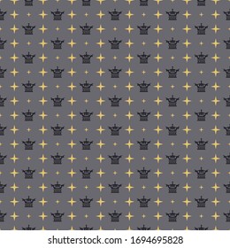 Königliche Tapete, nahtloses Muster. Textile Design Textur. Vektorillustration Kunst.