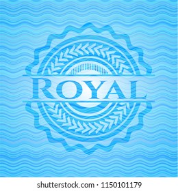 Royal water style badge.