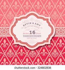 Tarjeta de boda real