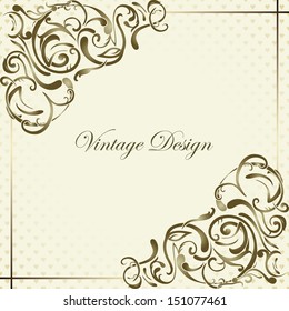 Royal wedding invitation on golden background