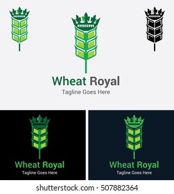 Royal of Wheat, Vector Illustration, Icon of Premium Quality Farm Product