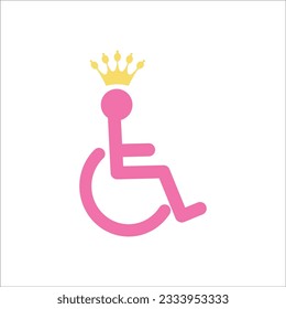 Royal Wheelchair Svg, Wheelchair Svg, Handicap, Disability Sign, Special Mobility Svg, Cut files for Cricut, Silhouette, Svg Files for Cricut