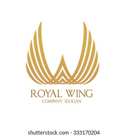 Royal Wing, Wing logo,royal logo,Vector Logo Template