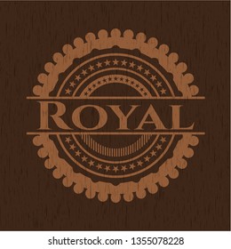 Royal wood emblem. Vintage.