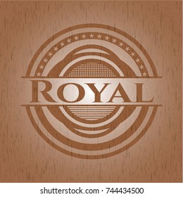 Royal wooden emblem