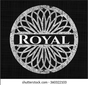 Royal written with chalkboard texture