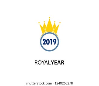 Royal Year logo template design vector