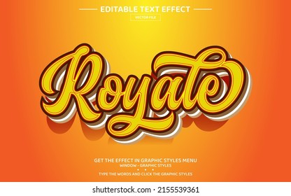 Royale 3D editable text effect template