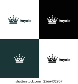 "Royale - A Sophisticated and Elegant Logo Design Featuring a Crown Symbol, Ideal for Luxury Branding, Premium Corporate Identities, and High-End Business Ventures"

