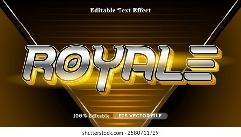 Royale text effect, Robotic graphic style editable text