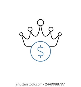 royalties concept line icon. Simple element illustration. royalties concept outline symbol design.