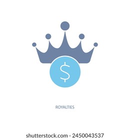 royalties concept line icon. Simple element illustration. royalties concept outline symbol design.