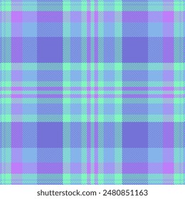 Royalty check textile background, vichy fabric plaid texture. Fuzzy pattern vector tartan seamless in blue and indigo colors palette.