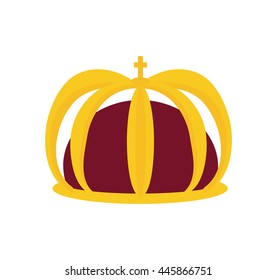 Royalty concept represented by crown icon. isolated and flat illustration 