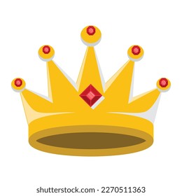 Cinta de la corona de la realeza Icono de vector plano que puede fácilmente modificar o editar 