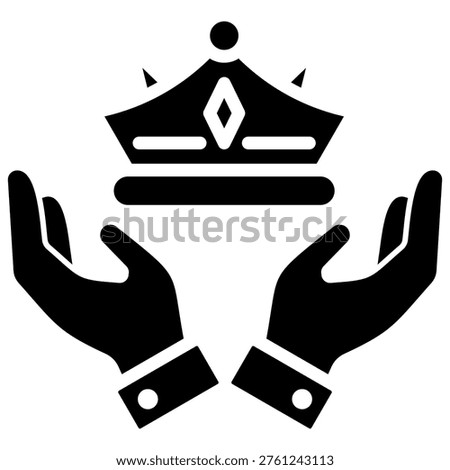 Royalty Crown Icon Element For Design