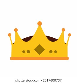 Imagem do ícone de coroa de royalty. Ilustração de vetor plano.