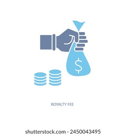 royalty fee concept line icon. Simple element illustration. royalty fee concept outline symbol design.