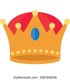 
Royalty, flat icon king crown
