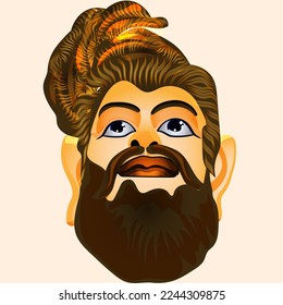 royalty free hinduism priest illustration. 