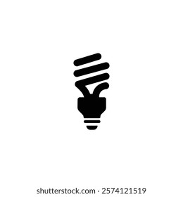 Royalty free vector Button with Spiral Energy Saving Light Bulb