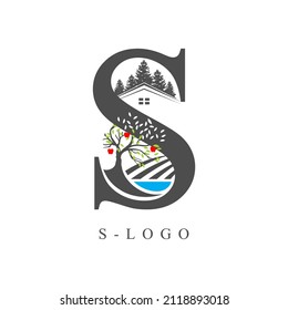 royalty free vector logo s in vintage style house and garden