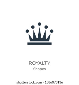 Royalty icon vector. Trendy flat royalty icon from shapes collection isolated on white background. Vector illustration can be used for web and mobile graphic design, logo, eps10