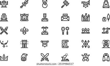 Royalty icons High-Quality Vector Icons Collection with Editable Stroke. Ideal for Professional and Creative Projects.