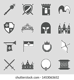 Royalty Icons. Sticker Design. Vector Illustration.