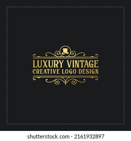Royalty, Luxury, Jewelry retro vintage style logo design template.