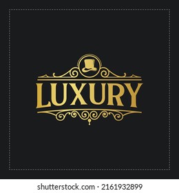 Royalty, Luxury, Jewelry retro vintage style logo design template.