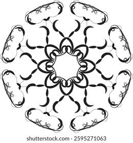 Royalty mandala design use by different type design background