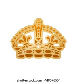 Royalty oncept represented by crown icon. Isolated and flat illustration 