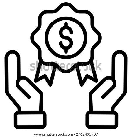 Royalty Payment Icon Element For Design