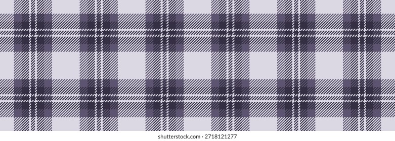 Royalty padrão sem emenda tartan, fundo de vetor de tecido sensual. Top verificar textura xadrez têxtil em branco e cor escura paleta.