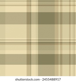 Royalty seamless plaid texture, back background tartan fabric. Gingham check textile pattern vector in light and yellow colors.