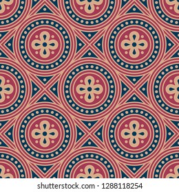 Royalty style geometric seamless pattern, background, wallpaper.