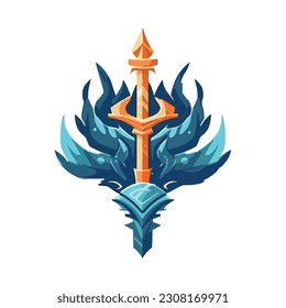 royalty a sword fantasy icon isolated