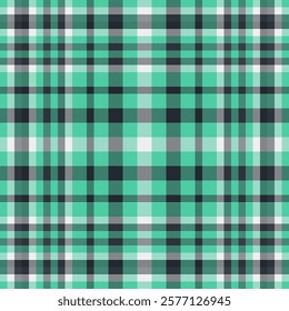 Royalty texture plaid tartan, ragged vector seamless fabric. Event pattern textile background check in dark and teal colors palette.